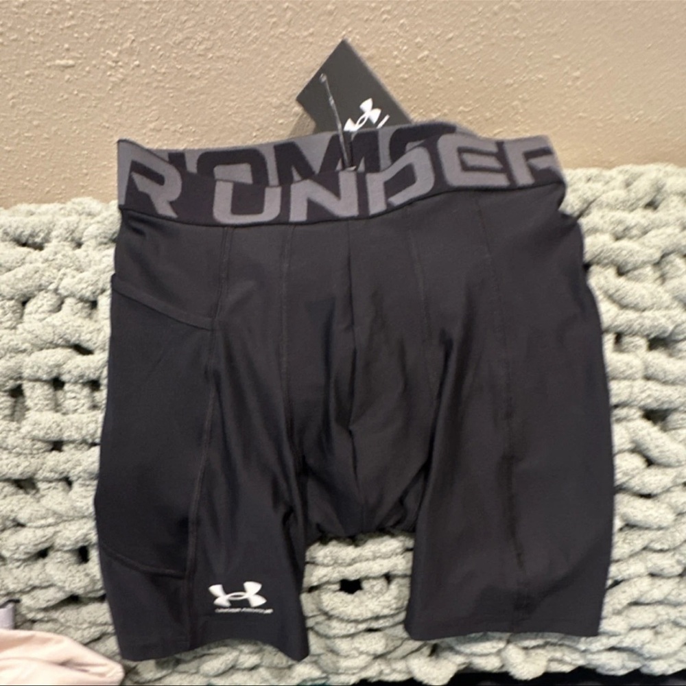 Under Armour Black and Gray Performance Compression Shorts